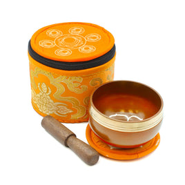 Chakra Silk Case Singing Bowl – Sacral/Orange