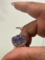 Charged Amethyst Adjustable Ring