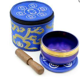 Chakra Silk Case Singing Bowl – Dark Blue/Third Eye