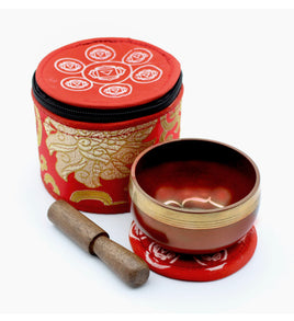 Chakra Silk Case Singing Bowl – Red/Root Chakra