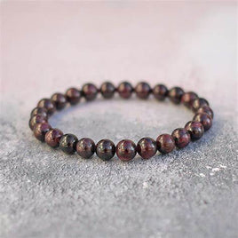 Charged Almandine Beaded Bracelet