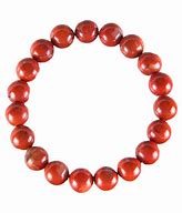 Charged Red Jasper Beaded Bracelet