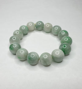 Charged Jadeite Beaded Bracelet