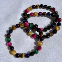 Charged Multicolored Tiger Eye Bracelet