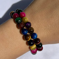 Charged Multicolored Tiger Eye Bracelet