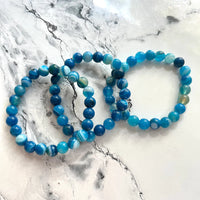 Charged Blue Agate Bracelet