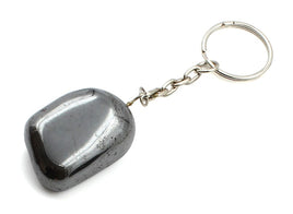 Tumbled Hematite Keychain