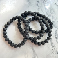 Charged Black Lava Stone Bracelet