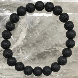 Charged Black Lava Stone Bracelet