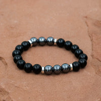 Charged Black Tourmaline & Hematite Bracelet