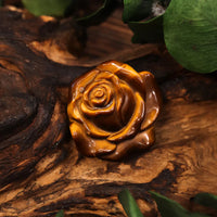 Tiger's Eye Carved Rose