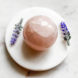 ROSE QUARTZ CRYSTAL SPHERE