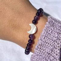 Charged Amethyst Moon Bracelet