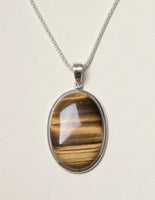 Charged Tiger Eye Pendant Necklace