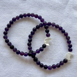 Charged Amethyst Moon Bracelet