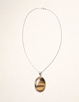 Charged Tiger Eye Pendant Necklace