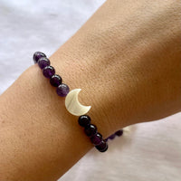 Charged Amethyst Moon Bracelet