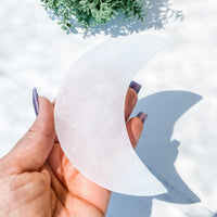 Selenite Moon Charging Plate