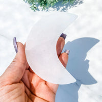 Selenite Moon Charging Plate