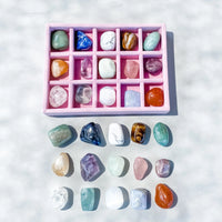 CHARGED TUMBLED STONES CRYSTAL COLLECTOR’S BOX OF 15