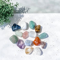 CHARGED TUMBLED STONES CRYSTAL COLLECTOR’S BOX OF 15