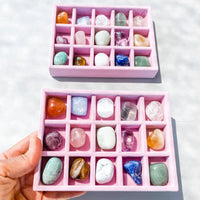 CHARGED TUMBLED STONES CRYSTAL COLLECTOR’S BOX OF 15