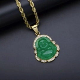 Aventurine  Buddha Pendant