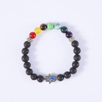 Charged Lava Stone Chakra Bracelet