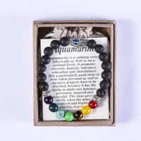 Charged Lava Stone Chakra Bracelet