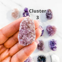 AMETHYST MINI CLUSTERS-2.5CM TO 4CM