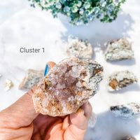 PINK AMETHYST MINI CLUSTERS GEODES